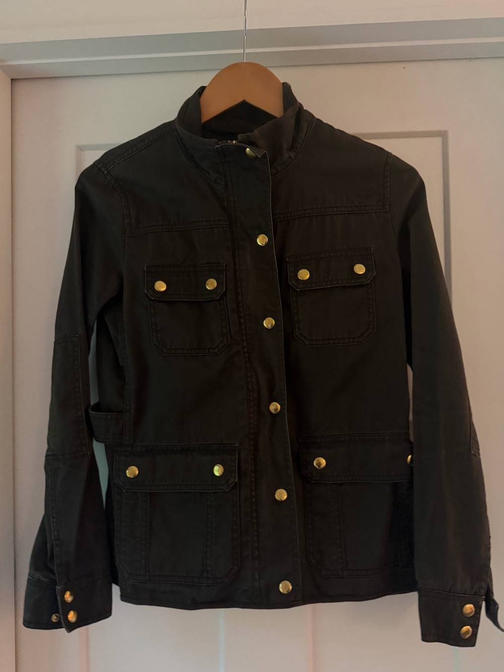 J.Crew Relaxed Boyfriend Field Jacket Army Green Military Utility Coat XS